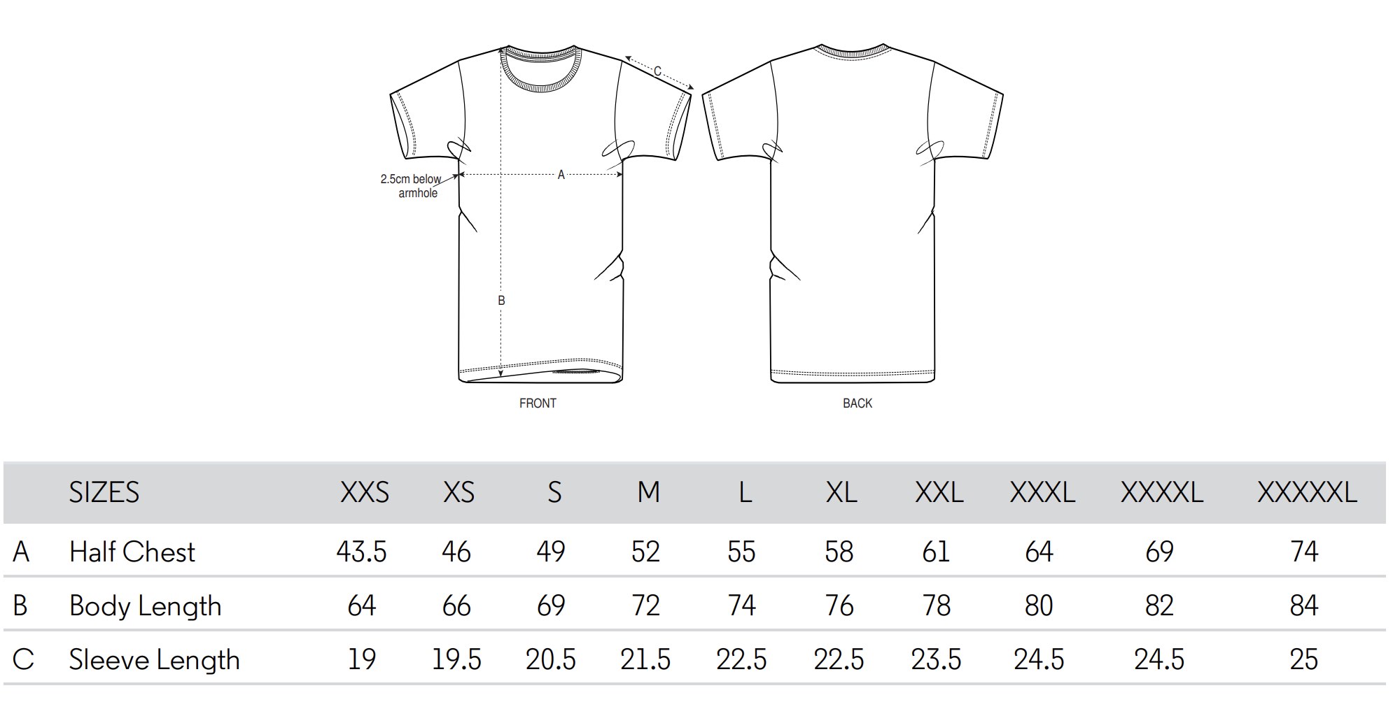 Size guide style=